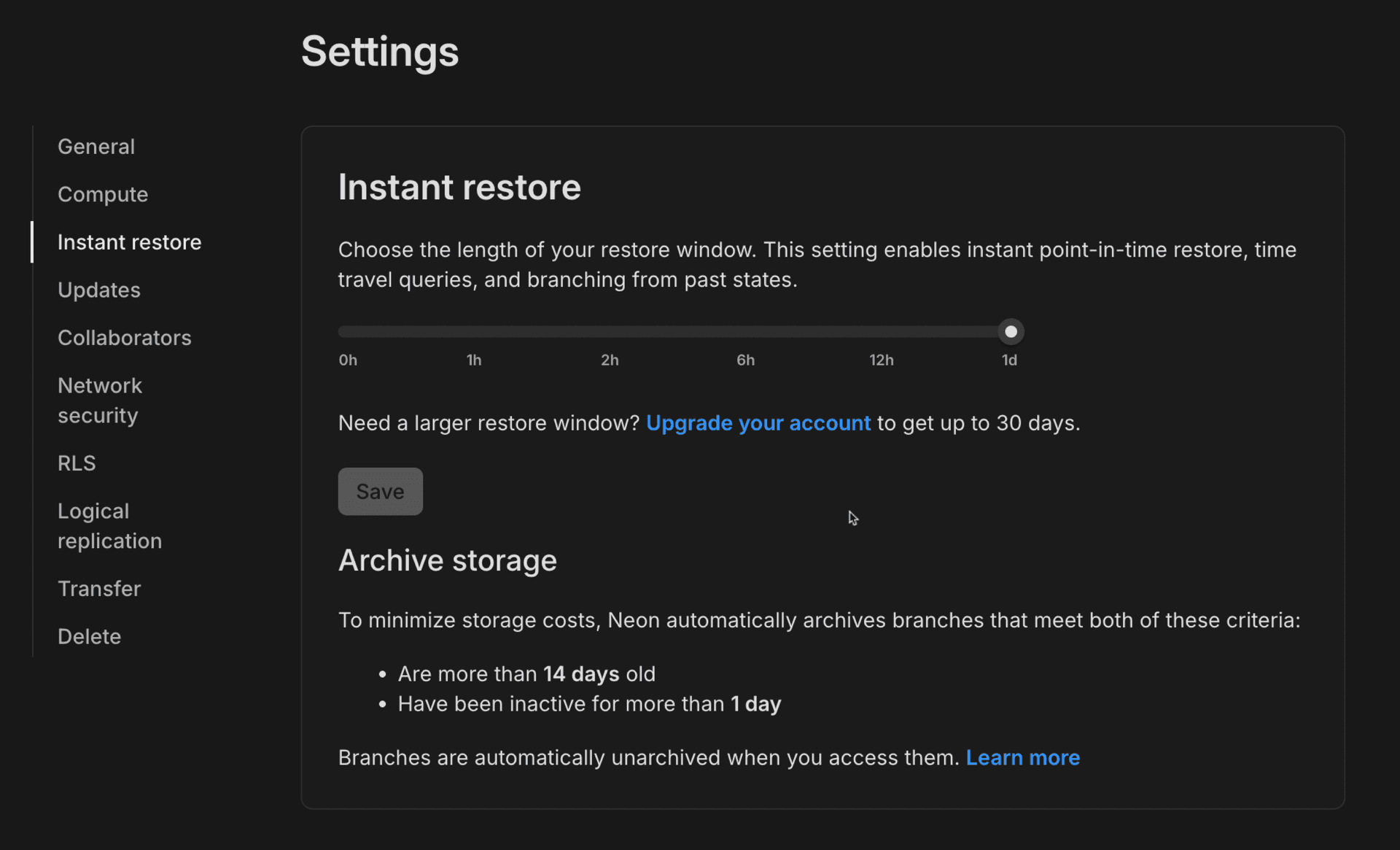 Restore window configuration